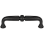 Top Knobs Henderson 3-3/4 Inch Center to Center Handle Cabinet Pull Flat Black