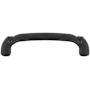 Top Knobs Pomander 3-3/4 Inch Center to Center Handle Cabinet Pull Flat Black