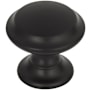 Top Knobs Grace 1-1/4 Inch Mushroom Cabinet Knob from the Barrow Collection Flat Black
