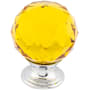 Top Knobs Amber 1-3/8 Inch Round Cabinet Knob from the Crystal Collection Polished Chrome