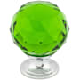 Top Knobs Green 1-3/8 Inch Round Cabinet Knob from the Crystal Collection Polished Chrome