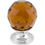 Top Knobs Wine 1-1/8 Inch Round Cabinet Knob from the Crystal Collection Polished Chrome