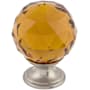 Top Knobs Wine 1-3/8 Inch Round Cabinet Knob from the Crystal Collection Brushed Satin Nickel