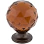 Top Knobs Wine 1-3/8 Inch Round Cabinet Knob from the Crystal Collection Oil Rubbed Bronze