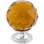 Top Knobs Wine 1-3/8 Inch Round Cabinet Knob from the Crystal Collection Polished Chrome