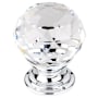 Top Knobs Clear 1-1/8 Inch Round Cabinet Knob from the Crystal Collection Polished Chrome