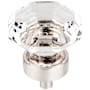 Top Knobs Clear 1-3/8 Inch Geometric Cabinet Knob from the Crystal Collection Brushed Satin Nickel / Clear