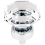 Top Knobs Clear 1-3/8 Inch Geometric Cabinet Knob from the Crystal Collection Polished Chrome / Clear