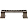 Top Knobs Great Wall 4 Inch Center to Center Handle Cabinet Pull from the Great Wall Collection German Bronze