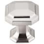 Top Knobs Emerald 1-1/8 Inch Geometric Cabinet Knob from the Chareau Collection Brushed Satin Nickel
