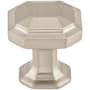 Top Knobs Emerald 1-1/8 Inch Geometric Cabinet Knob from the Chareau Collection Brushed Satin Nickel