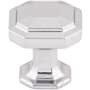 Top Knobs Emerald 1-1/8 Inch Geometric Cabinet Knob from the Chareau Collection Polished Chrome
