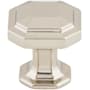 Top Knobs Emerald 1-1/8 Inch Geometric Cabinet Knob from the Chareau Collection Polished Nickel
