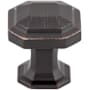 Top Knobs Emerald 1-1/8 Inch Geometric Cabinet Knob from the Chareau Collection Tuscan Bronze