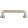 Top Knobs Emerald 3-3/4 Inch Center to Center Handle Cabinet Pull from the Chareau Collection Brushed Satin Nickel