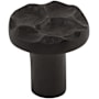 Top Knobs Cobblestone 1-1/8 Inch Mushroom Cabinet Knob Coal Black