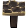Top Knobs Cobblestone 1-1/8 Inch Square Cabinet Knob Antique Brass