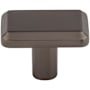 Top Knobs Telfair 1-1/2 Inch Rectangular Cabinet Knob Ash Gray