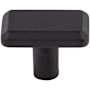 Top Knobs Telfair 1-1/2 Inch Rectangular Cabinet Knob Flat Black