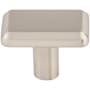 Top Knobs Telfair 1-1/2 Inch Rectangular Cabinet Knob Brushed Satin Nickel