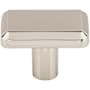 Top Knobs Telfair 1-1/2 Inch Rectangular Cabinet Knob Polished Nickel