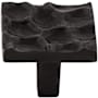 Top Knobs Cobblestone 1-3/8 Inch Square Cabinet Knob Coal Black