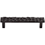 Top Knobs Cobblestone 5-1/16 Inch Center to Center Bar Cabinet Pull Coal Black