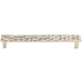 Top Knobs Cobblestone 7-9/16 Inch Center to Center Bar Cabinet Pull Polished Nickel