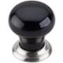 Top Knobs Ceramic 1-1/8 Inch Mushroom Cabinet Knob from the Chateau Collection Brushed Satin Nickel