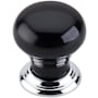 Top Knobs Ceramic 1-1/8 Inch Mushroom Cabinet Knob from the Chateau Collection Polished Chrome