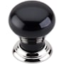 Top Knobs Ceramic 1-1/8 Inch Mushroom Cabinet Knob from the Chateau Collection Polished Nickel
