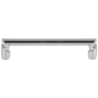 Top Knobs Florham 5-1/16 Inch Center to Center Handle Cabinet Pull Polished Chrome