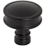 Top Knobs Cranford 1-1/4 Inch Mushroom Cabinet Knob Flat Black