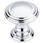 Top Knobs Reeded 1-1/4 Inch Mushroom Cabinet Knob from the Chareau Collection Polished Chrome
