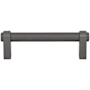 Top Knobs Lawrence 3-3/4 Inch Center to Center Bar Cabinet Pull from the Coddington Collection Ash Gray