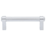 Top Knobs Lawrence 3-3/4 Inch Center to Center Bar Cabinet Pull from the Coddington Collection Polished Chrome