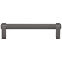 Top Knobs Lawrence 5-1/16 Inch Center to Center Bar Cabinet Pull from the Coddington Collection Ash Gray