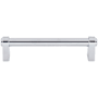 Top Knobs Lawrence 5-1/16 Inch Center to Center Bar Cabinet Pull from the Coddington Collection Polished Chrome
