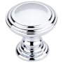 Top Knobs Reeded 1-1/2 Inch Mushroom Cabinet Knob from the Chareau Collection Polished Chrome