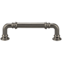 Top Knobs Reeded 3-3/4 Inch Center to Center Handle Cabinet Pull from the Chareau Collection Ash Gray