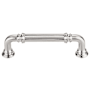 Top Knobs Reeded 3-3/4 Inch Center to Center Handle Cabinet Pull from the Chareau Series - 10 Pack Brushed Satin Nickel
