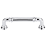 Top Knobs Reeded 3-3/4 Inch Center to Center Handle Cabinet Pull from the Chareau Series - 10 Pack Polished Chrome