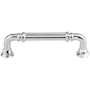 Top Knobs Reeded 3-3/4 Inch Center to Center Handle Cabinet Pull from the Chareau Collection Polished Chrome