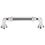 Top Knobs Reeded 3-3/4 Inch Center to Center Handle Cabinet Pull from the Chareau Series - 10 Pack Polished Nickel