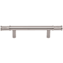 Top Knobs Burnham 3-3/4 Inch Center to Center Bar Cabinet Pull Brushed Satin Nickel