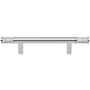 Top Knobs Burnham 3-3/4 Inch Center to Center Bar Cabinet Pull Polished Chrome