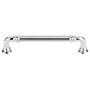 Top Knobs Reeded 5 Inch (128 mm) Center to Center Handle Cabinet Pull from the Chareau Series - 10 Pack Polished Chrome