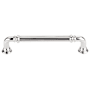 Top Knobs Reeded 5 Inch (128 mm) Center to Center Handle Cabinet Pull from the Chareau Series - 10 Pack Polished Nickel