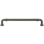 Top Knobs Reeded 7 Inch Center to Center Handle Cabinet Pull from the Chareau Collection Ash Gray