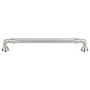 Top Knobs Reeded 7 Inch Center to Center Handle Cabinet Pull from the Chareau Series - 10 Pack Brushed Satin Nickel